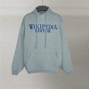 Vetements Grey Embroidered Lettering Hooded Sweatshirt